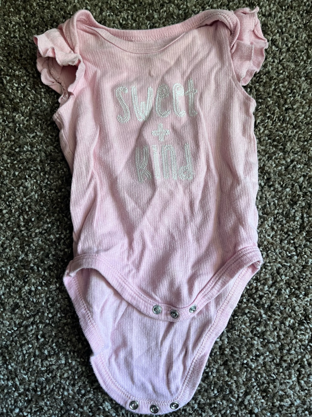 Rene Rofe baby Light Pink Sleeveless Snap Bodysuit